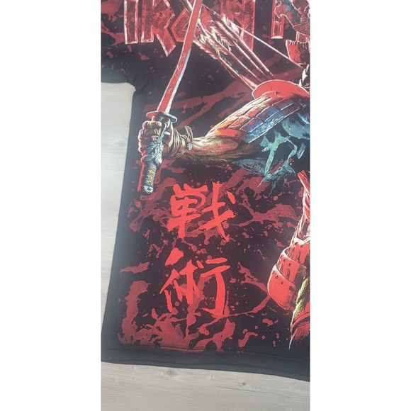 Iron Maiden tshirt All Over Print Eddie the Head Samurai Japanese Reboot Cut Tag - Picture 4 of 10